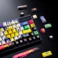 Graffiti 104+37 PBT Dye-subbed Keycaps Set for Cherry MX Mechanical Gaming Keyboard Black